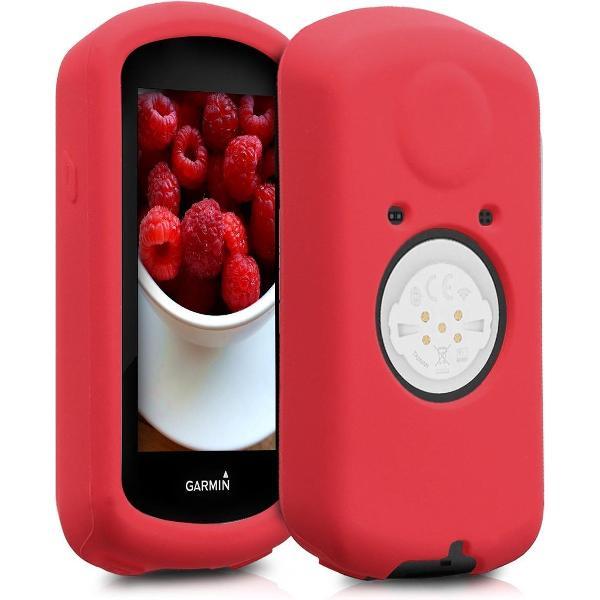 kwmobile hoes voor Garmin Edge 1030 / 1030 Plus - Siliconen beschermhoes voor fietsnavigatie - rood