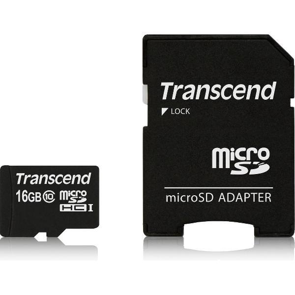Transcend TS16GUSDHC10 16GB MicroSDHC Klasse 10 flashgeheugen