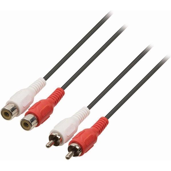 Nedis CAGP24205BK100 Stereo-audiokabel 2x Rca Male - 2x Rca Female 10 M Zwart