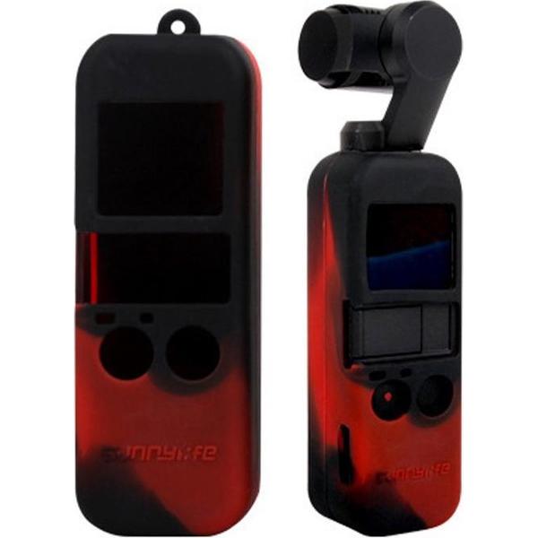Antislip stofdichte hoes Siliconen hoes voor DJI OSMO Pocket (zwart rood)