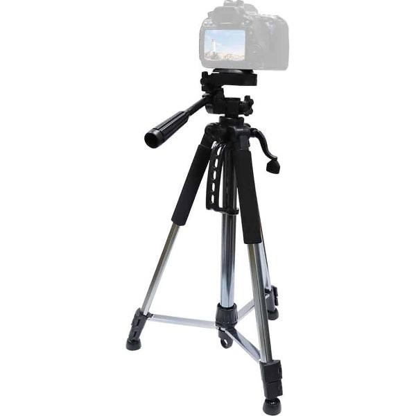 L-1200 Camerastatief Live-uitzendbeugel voor mobiele telefoons, camera's, projectoren 55-148CM Universeel verstelbaar statief (zilver)