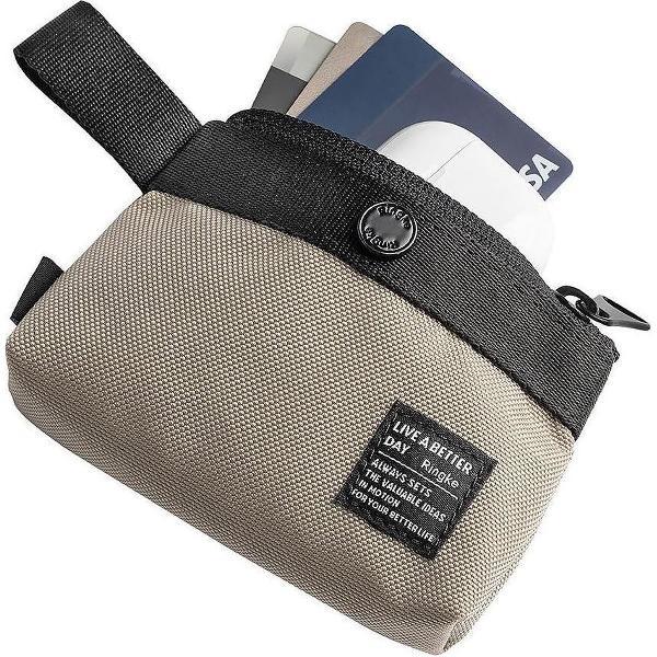 Ringke Mini Pouch Etui met Twee Opbergvlakken Beige