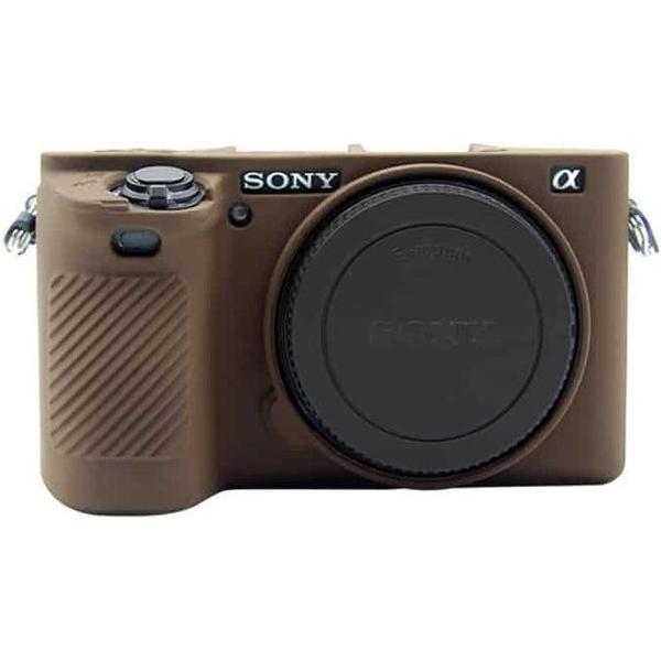 PULUZ zachte siliconen beschermhoes voor Sony ILCE-6500 (koffie)