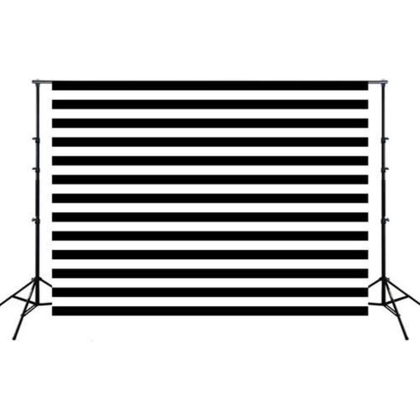 2.1mx 1.5m Zwart Gestreepte Kinderen Verjaardagsfeestje Cartoon Fotografie Achtergronddoek