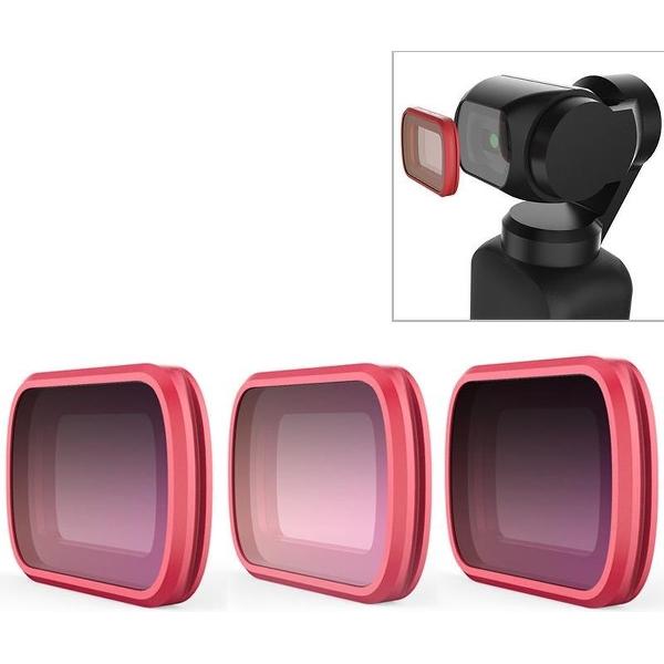 3 STKS PGYTECH P-18C-015 Gradiënt Dimmen Pak Beroep Duiken Kleur Lens Filter voor DJI Osmo Pocket