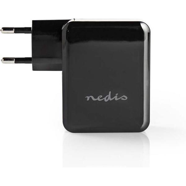 Nedis Oplader | 3 Uitgangen - 2x USB / USB-C - 4.8 A | Zwart