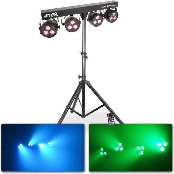 MAX LED Parbar 4-Way 3x 4-in-1 RGBW + gratis standaard