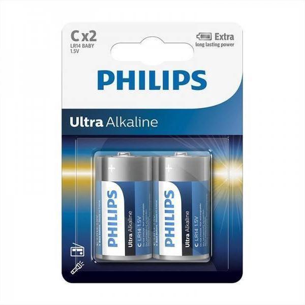 Benson Philips Ultra Alkaline batterijen C 2 stuks in blister