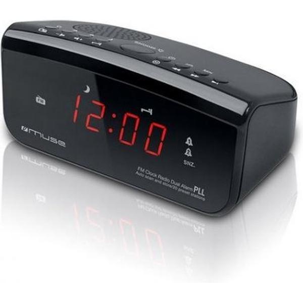 Muse M-12 CR FM/AM wekkerradio - zwart