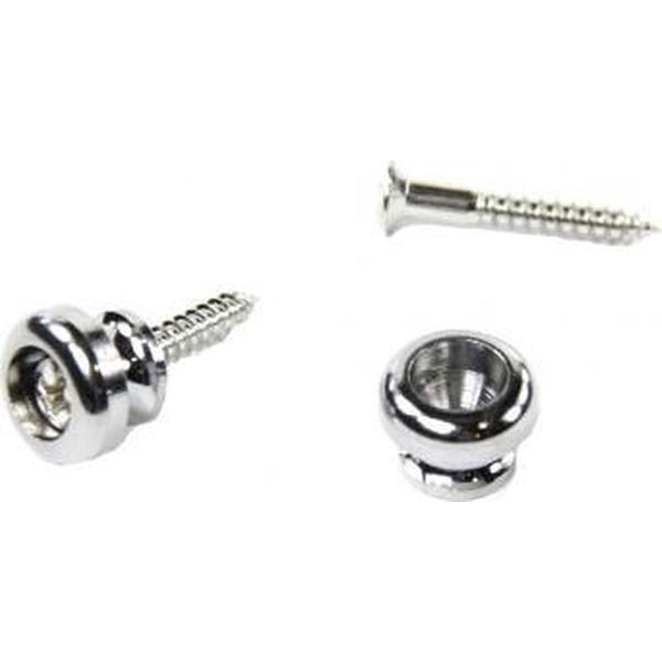 Yellow Parts EZ1399C2 Endpins + Screws Chrome bridgepin/endpin