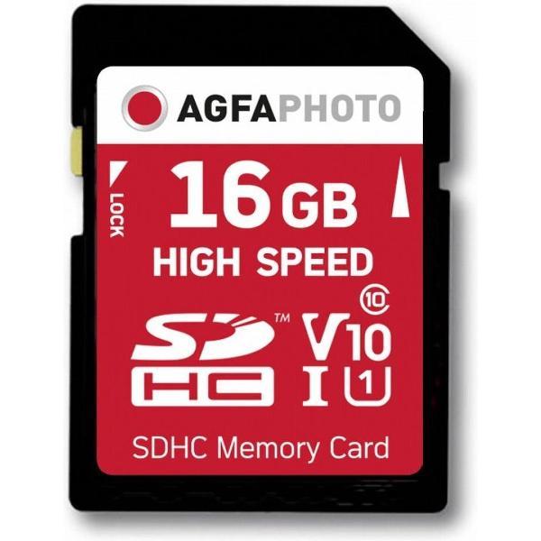 AgfaPhoto 16GB SDHC 16GB SDHC MLC Class 10 flashgeheugen