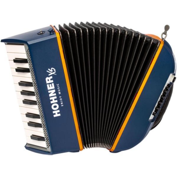 Hohner XS accordeon, blauw, voor kinderen, 4-7 jaar