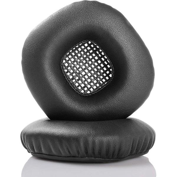 Luxe Lederen Oorkussen Set Voor Marshall Major I/II (1/2) - Vervangende Koptelefoon Earpads - Oor Kussens - Ear Pads - Oorkussens Met Noise Cancelling Memory Foam Binnenlaag - Zwart