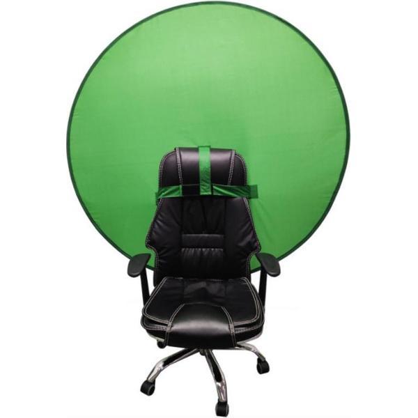 Grandecom® Groen Scherm | Green Screen Doek | Achtergrond | voor Stoel | Rond 142 cm