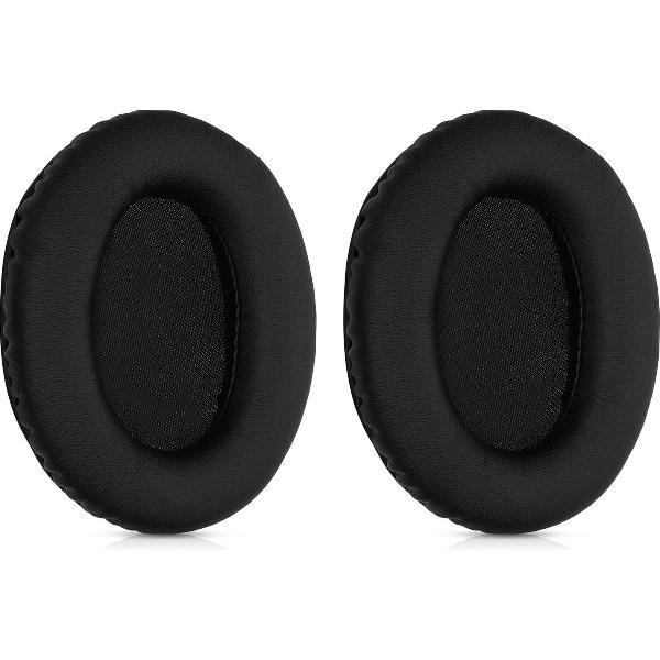 kwmobile 2x oorkussens voor Kingston HyperX Cloud II koptelefoons - imitatieleer - voor over-ear-koptelefoon - zwart