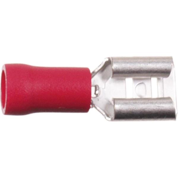 Vlakstekker Rood 0.5 - 1.0 mm ² Breedte 6.3 mm (100 items)