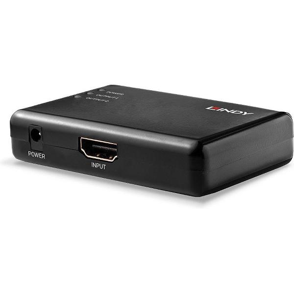 Lindy Splitter HDMI 2 Port HDMI 10.2G, kompakt