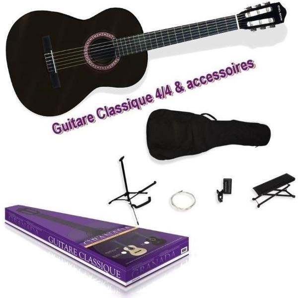 DELSON Classic gitaarpakket Granada zwart + accessoire