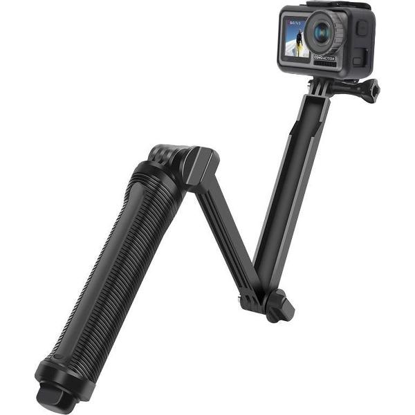 Multifunctionele Aluminium Premium Selfie Stick / Tripod Mount voor GoPro en andere Actiecamera's | Zwart / Black | Tot 62CM