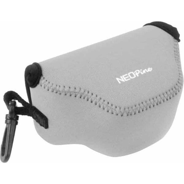 NEOpine Neopreen schokbestendige zachte draagtas met haak voor Nikon J4 camera (grijs)