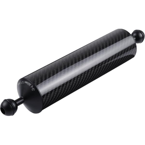 PULUZ 12,79 inch 32,5 cm lengte 60 mm diameter dubbele ballen koolstofvezel drijvende arm, bal diameter: 25 mm, drijfvermogen: 400 g
