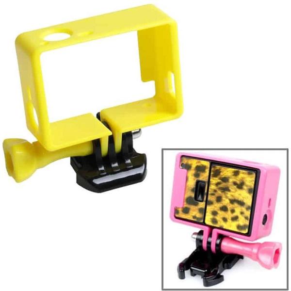 TMC Statiefbehuizing met hoge statiefframe behuizing voor GoPro HERO4 / 3 + / 3, HR191 (geel)