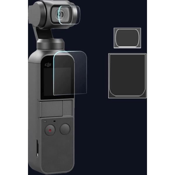 4 stuks lensbeschermer + scherm glasvezelfilm voor DJI OSMO Pocket Gimbal