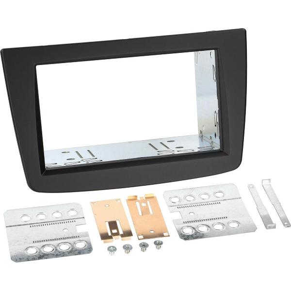 2-DIN Paneel Alfa Romeo MiTo 2008-2014 Kleur: Zwart