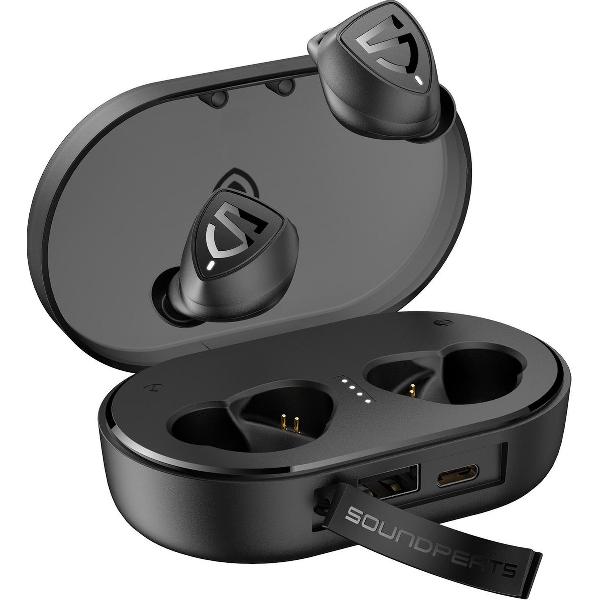 SoundPEATS Trueshift 2 TWS Headset In-ear BT5.0 IPX7 noise cancelling touch control | Zwart