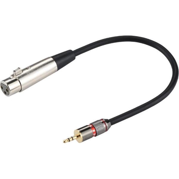 3.5MM AUX Male naar XLR Female Adapter Kabel voor Microfoon | 30CM | Premium Kwaliteit