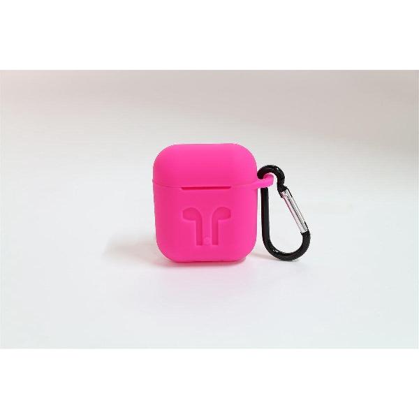 Airpods hoesje siliconen case cover beschermhoes-Donker Roze