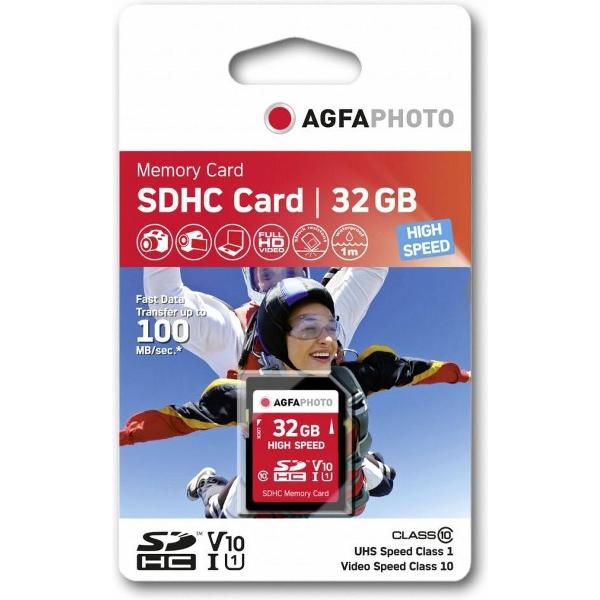 AgfaPhoto SDHC kaart 32GB Class 10 / UHS I