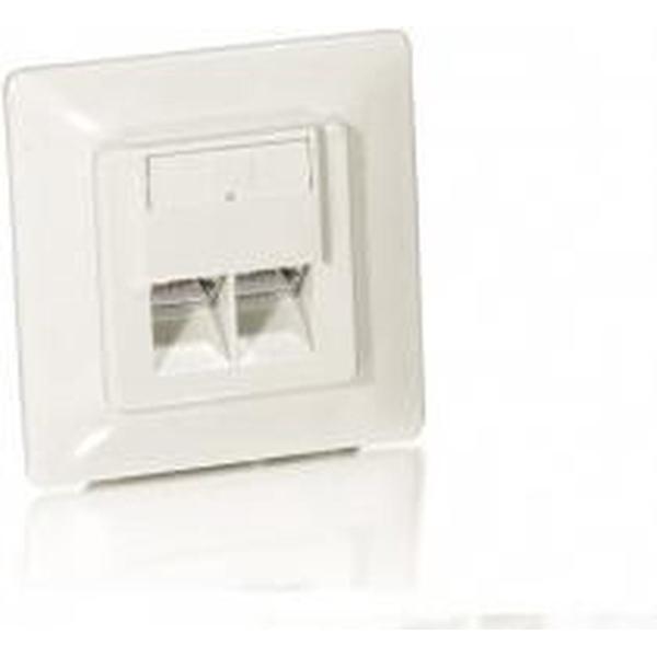 Equip Outlets Flush Mounted Cat.5e, 2-Port, pearl white, 5er Box
