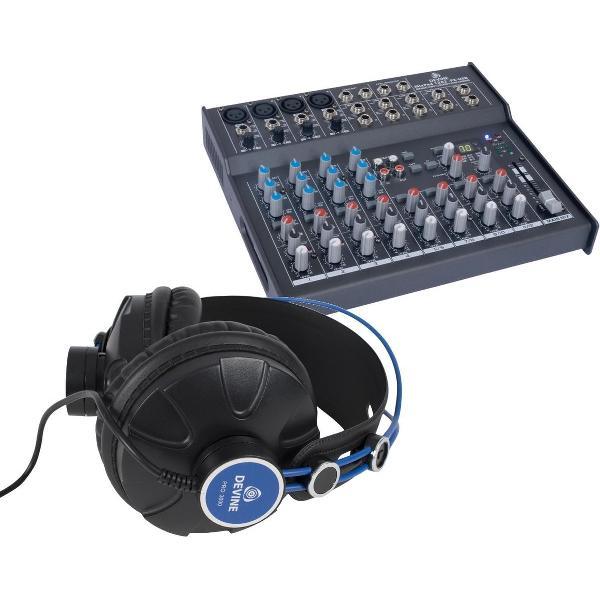 Devine Mixpad1202 FX-USB set + Pro 3000 hoofdtelefoon