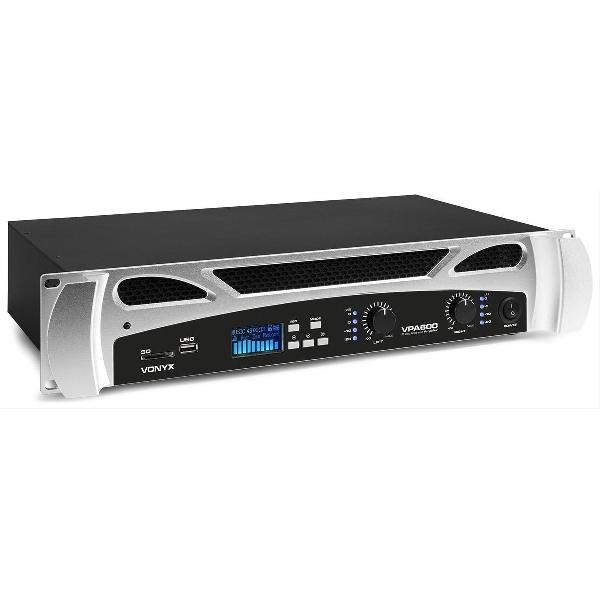 Vonyx VPA600 versterker 2x 300W met Bluetooth en mp3 speler