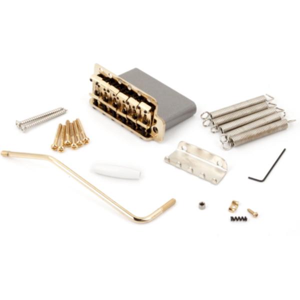 Strat Tremolo Set Vintage goud, incl. Federn, Hebel,
