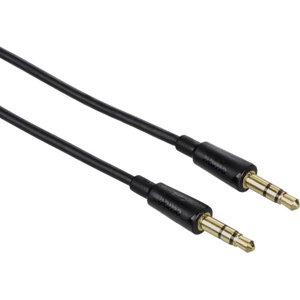 Hama Audiokabel, 3,5-mm-jack stekker-stekker, stereo, 1,5 m, zwart