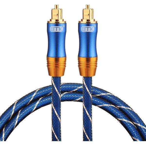ETK Digital Toslink Optical kabel 1 meter / audio male to male / Optische kabel BLUE series - Blauw