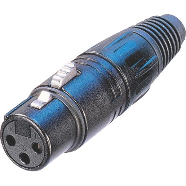 Neutrik NC3FX-B XLR 3-pins (v) connector - verguld / zwart