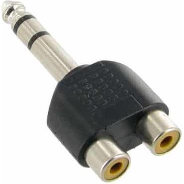 6.35 mm male naar 2 RCA stereo hoofdtelefoonaansluiting adapter