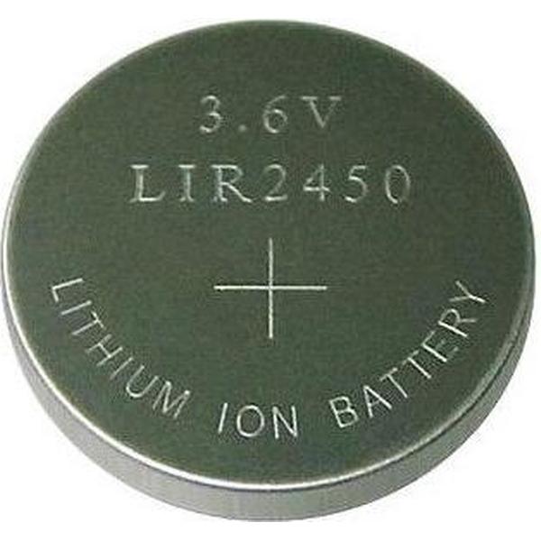 1 Stuk - LIR2450 3.6V 120mAh oplaadbare Li-ion knoopcel batterij