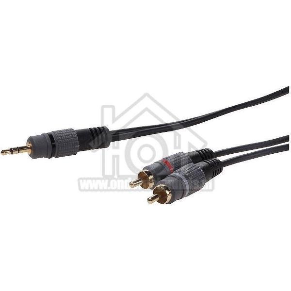 Jack 3.5mm Stereo Male - 2x Tulp RCA Male, 1.2 Meter