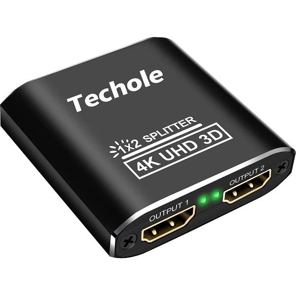 hdmi splitter - ZINAPS HDMI Splitter Aluminium 4K HDMI Splitter 1 in 2 Out Ondersteunt HDCP, 4K, 3D, UHD, 1080P, HDMI Splitter 1 tot 2 voor de Xbox, PS4, PS3, Roku, Blu-Ray-speler, Firestick, HDTV en Apple TV .