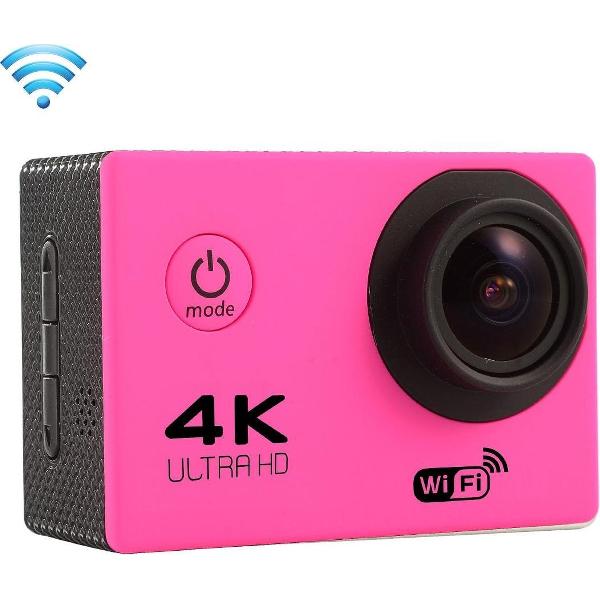 F60 2,0 inch scherm 170 graden groothoek wifi sport actiecamera camcorder met waterdichte behuizing, ondersteuning 64GB micro SD-kaart (magenta)