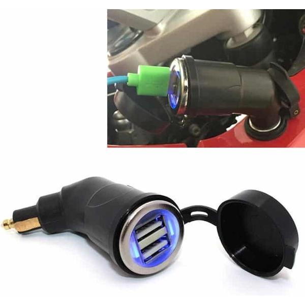 Duitse Europese standaard kleine kaliber motorfiets oplader sigarettenaansteker plug elleboog telefoon oplader