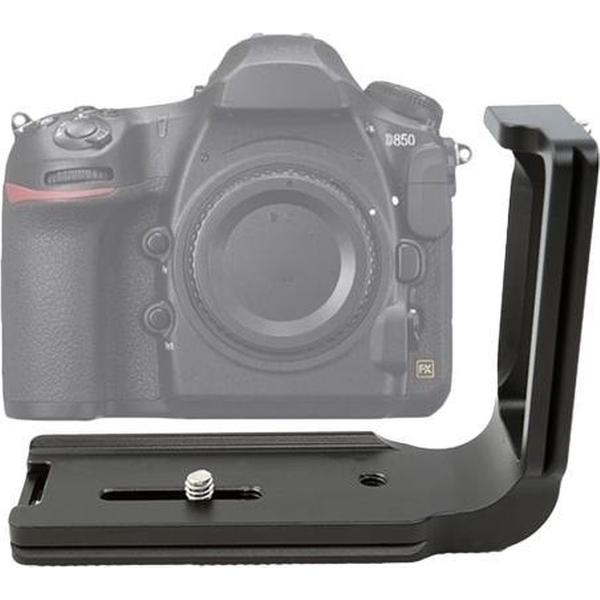FITTEST FLN-D850 Verticale Shoot Quick Release L Plate Bracket Base Holder voor Nikon D850 (Zwart)