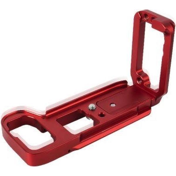BEXIN A73 L-plaat Camera Verticale Klepel voor A7M3 A7III A7RIII Camera (Rood)