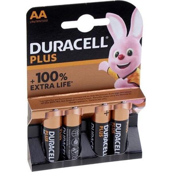 Duracell Alkaline Plus AA batterij 4 pack