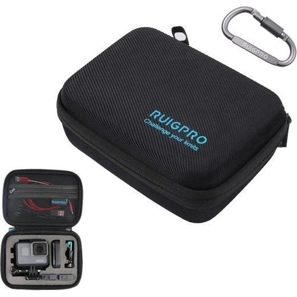 RUIGPRO schokbestendige waterdichte draagbare koffer voor DJI Osmo Action, afmetingen: 17,3 cm x 12,3 cm x 6,5 cm (zwart)