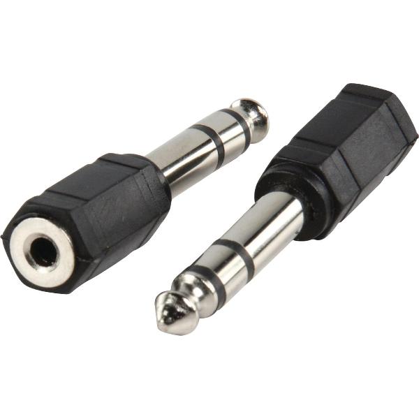 Transmedia 6,35mm Jack (m) - 3,5mm Jack (v) stereo audio adapter